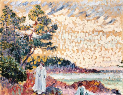 Two Women in a Seascape by Henri Edmond Cross
